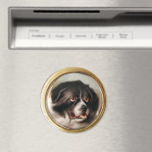 MINIATURE DOG PORTRAITS Newfoundland Magneet (Insitu (Vaatwasser))