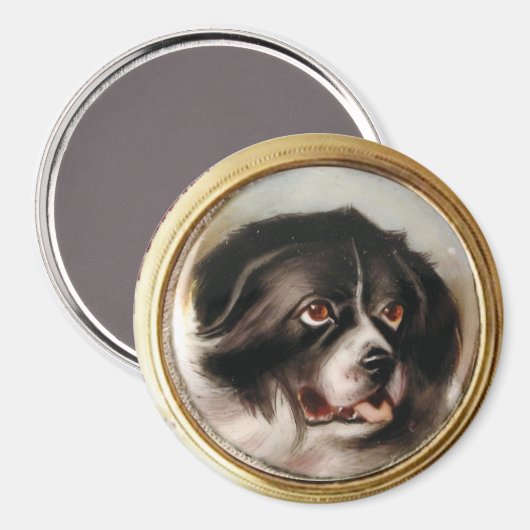 MINIATURE DOG PORTRAITS Newfoundland Magneet (Voorkant / Achterkant)