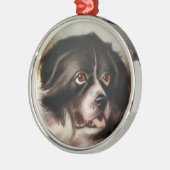MINIATURE DOG PORTRAITS Newfoundland Metalen Ornament (Links)