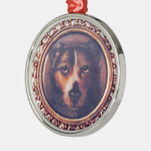 MINIATURE DOG PORTRAITS Pincher Metalen Ornament (Links)