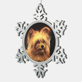 MINIATURE DOG PORTRAITS Skye Terrier Tin Sneeuwvlok Ornament (Rechts)