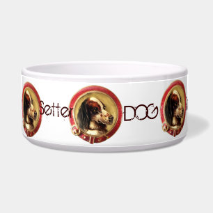 MINIATURE DOG PORTRAITS Tri Color English Setter Voerbakje