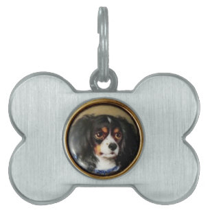 MINIATURE DOG PORTRAITS Tricolor Spaniel Huisdieren Naamplaatje