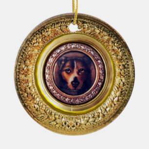 MINIATURE DOG PORTRAITS Tricolor Spaniel Keramisch Ornament