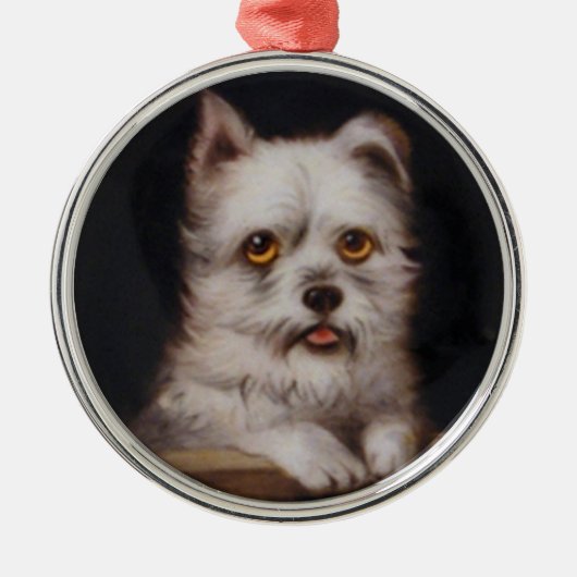 MINIATURE DOG PORTRAITS West Highland Terrier Metalen Ornament (Voorkant)
