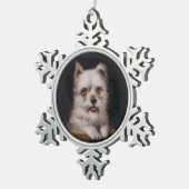 MINIATURE DOG PORTRAITS West Highland Terrier Tin Sneeuwvlok Ornament (Rechts)