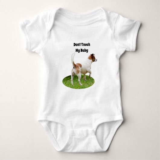 Miniature Fox Terrier Alert, Baby Bodysuit (Voorkant)