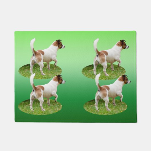 Miniature Fox Terrier Alert, Doormat Deurmat (Voorkant)