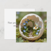 Miniature Garden and Fairy Easter Feestdagenkaart (Voorkant / Achterkant)