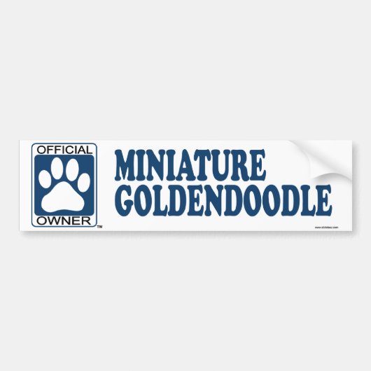 Miniature Goldendole Blue Bumpersticker (Voorkant)