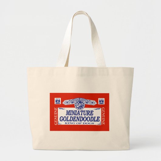 Miniature Goldendoodle Grote Tote Bag (Voorkant)
