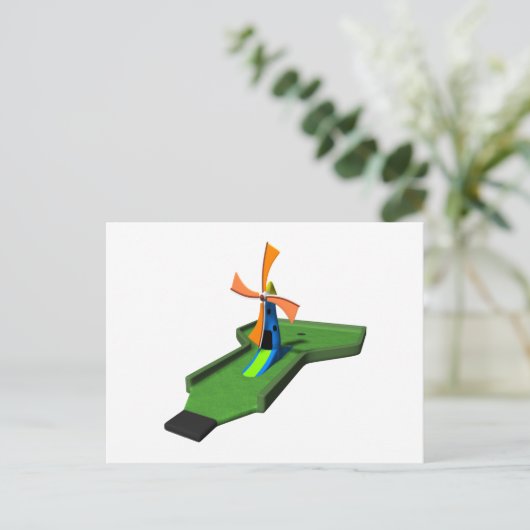 Miniature Golf Briefkaart (Staand voorkant)