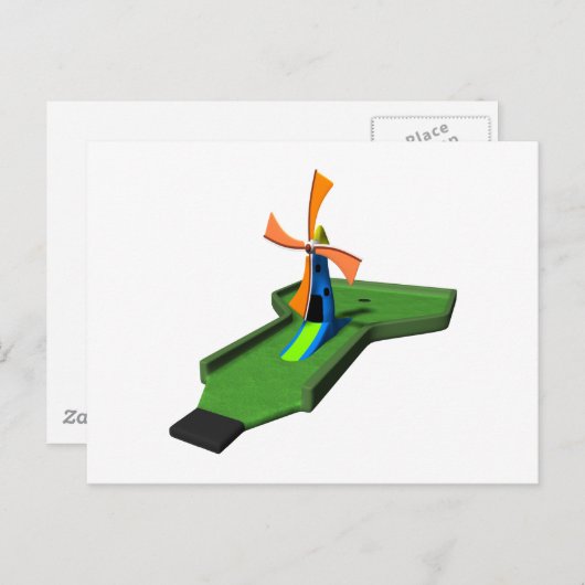 Miniature Golf Briefkaart (Voorkant / Achterkant)