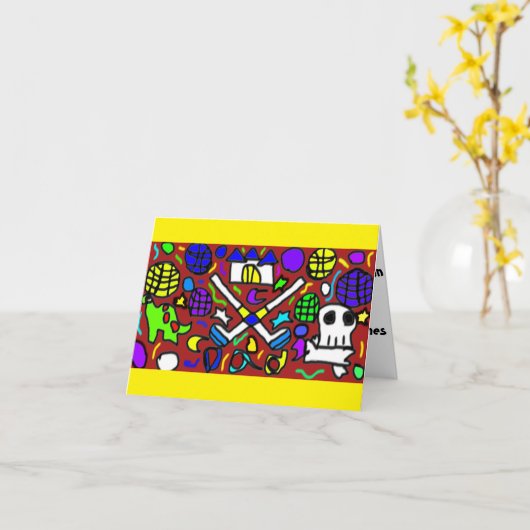 Miniature golf Happy Vaderdag Kaart (Gele Bloem)