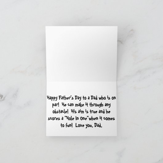 Miniature golf Happy Vaderdag Kaart (Binnen)