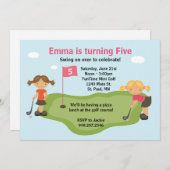 Miniature Golf Party Invitation Kaart (Voorkant / Achterkant)