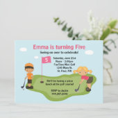 Miniature Golf Party Invitation Kaart (Staand voorkant)