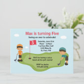Miniature Golf Party Invitation Kaart (Staand voorkant)