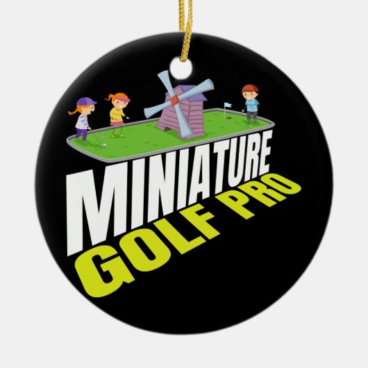 Miniature Golf Pro I Golfclub Golfer Golfers Keramisch Ornament (Voorkant)