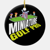 Miniature Golf Pro I Golfclub Golfer Golfers Keramisch Ornament (Achterkant)