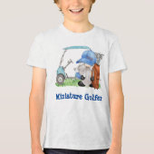 Miniature Golfer Tri-Blend Shirt (Voorkant)