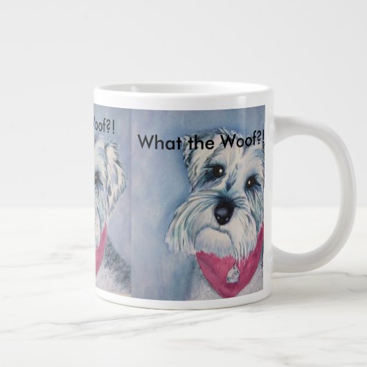 MINIATURE GRAY SCHNAUZER GROTE KOFFIEKOP (Rechts)