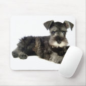 Miniature Gray Schnauzer Puppy Dog Muismat (Met muis)