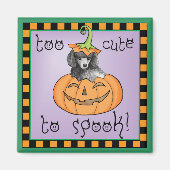 Miniature Halloween Poodle Magneet (Voorkant)