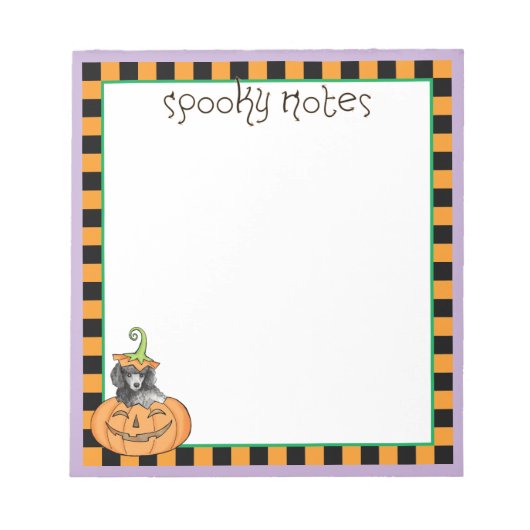 Miniature Halloween Poodle Notitieblok (Voorkant)