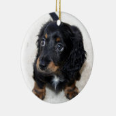 Miniature Long Hazard Dashund Keramisch Ornament (Rechts)