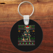 Miniature Nscher Dog Ugly Christmas Sweaters Holid Sleutelhanger (Voorkant)