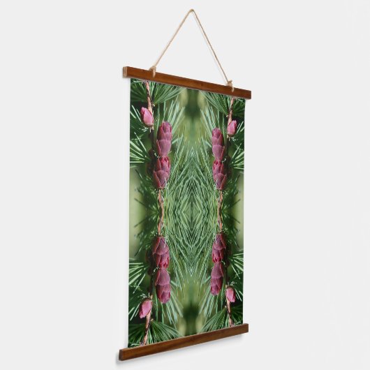 Miniature Pine Cones Close Up Abstract Pattern Hangend Wandkleed (Gebogen)