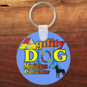 Miniature Pinscher Agility Cadeaus Sleutelhanger (Voorkant)