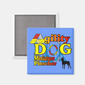 Miniature_Pinscher_Agility Gifts Magneet (Voorkant / Achterkant)