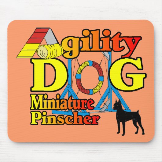 Miniature_Pinscher_Agility Gifts Muismat (Voorkant)