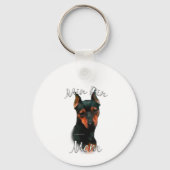 Miniature Pinscher (blk) Mam 2 Sleutelhanger (Voorkant)