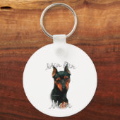 Miniature Pinscher (blk) Mam 2 Sleutelhanger (Achterkant)