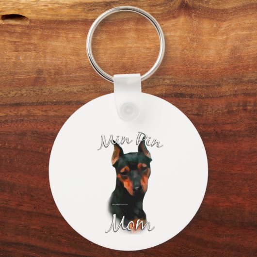 Miniature Pinscher (blk) Mam 2 Sleutelhanger (Achterkant)