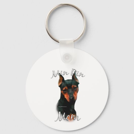 Miniature Pinscher (blk) Mam 2 Sleutelhanger (Achterkant)