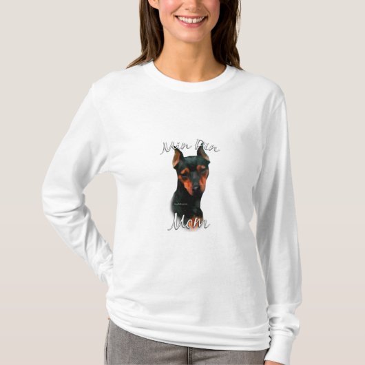 Miniature Pinscher (blk) Mam 2 T-shirt (Voorkant)