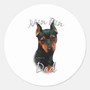Miniature Pinscher (blk) Pa 2 Ronde Sticker