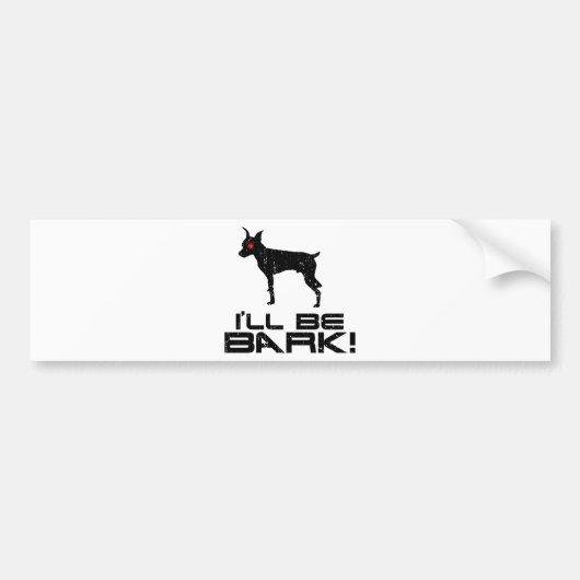 Miniature Pinscher Bumpersticker (Voorkant)