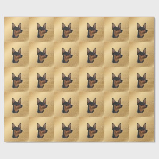 Miniature Pinscher Cadeaupapier (Vlak)