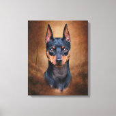 Miniature Pinscher Canvas Afdruk (Voorkant)