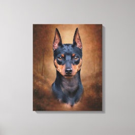 Miniature Pinscher Canvas Afdruk