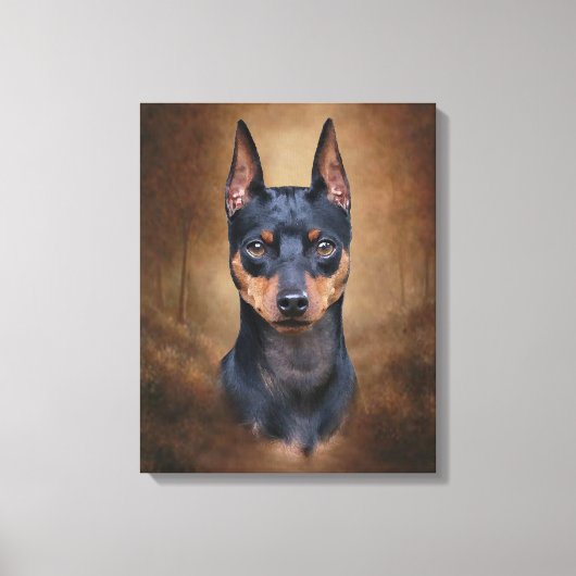 Miniature Pinscher Canvas Afdruk (Voorkant)