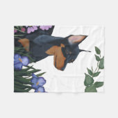 Miniature Pinscher Fleece Deken (Voorkant (Horizontaal))