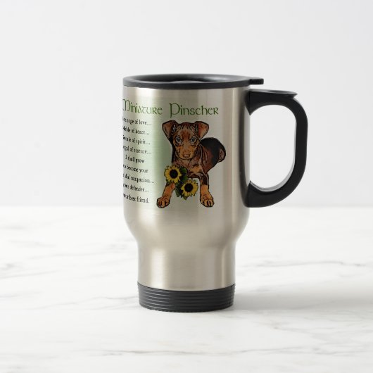 Miniature Pinscher Gifts Reisbeker (Rechts)