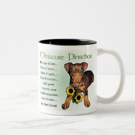 Miniature Pinscher Gifts Tweekleurige Koffiemok