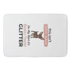 Miniature Pinscher Glitter Grappig Hond Shirt Ontw Badmat